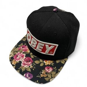 2010s Obey Floral Snapback Hat — OG Box Logo